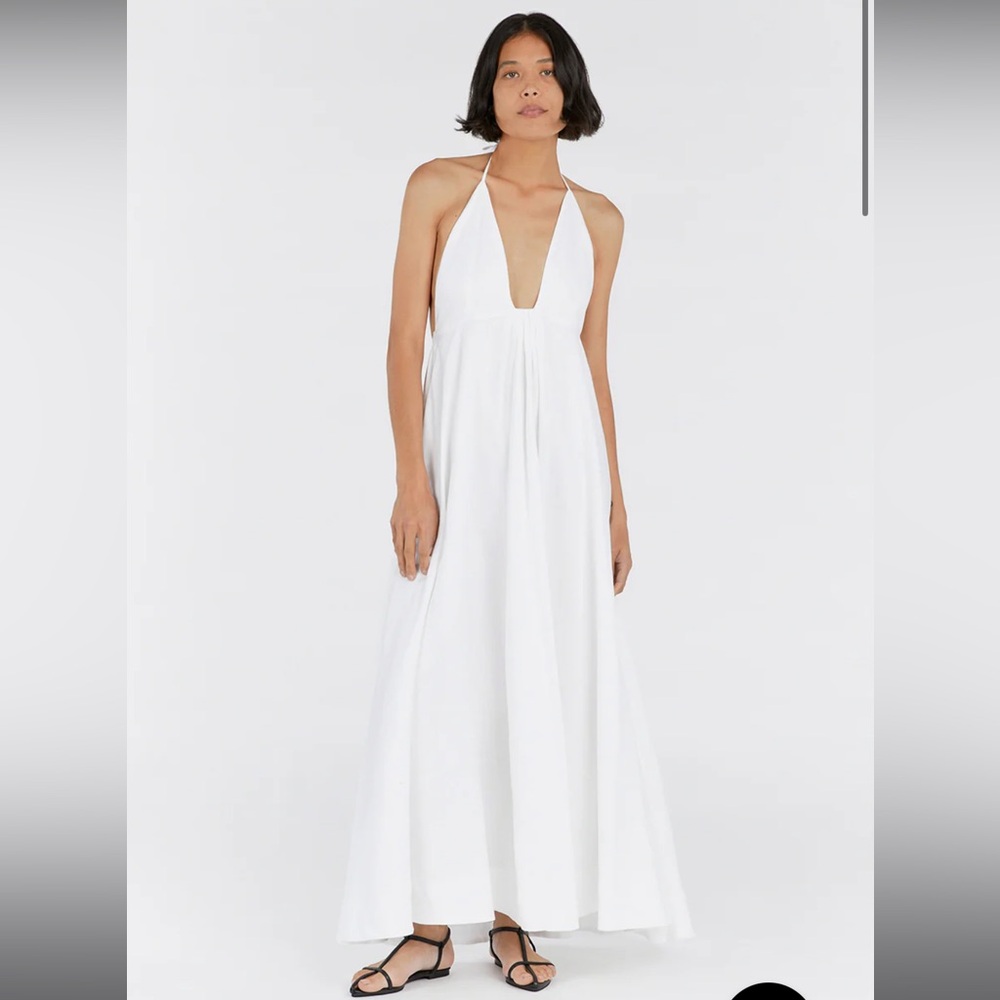 Linen Backless Maxi Dress. SOLD OUT ONLINE.